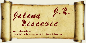 Jelena Miščević vizit kartica